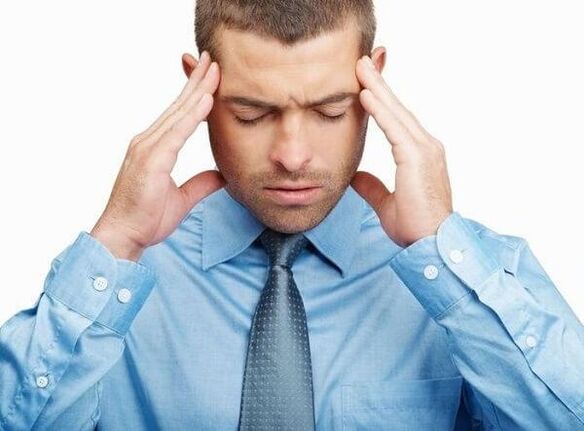 Headache due to prostatitis in men